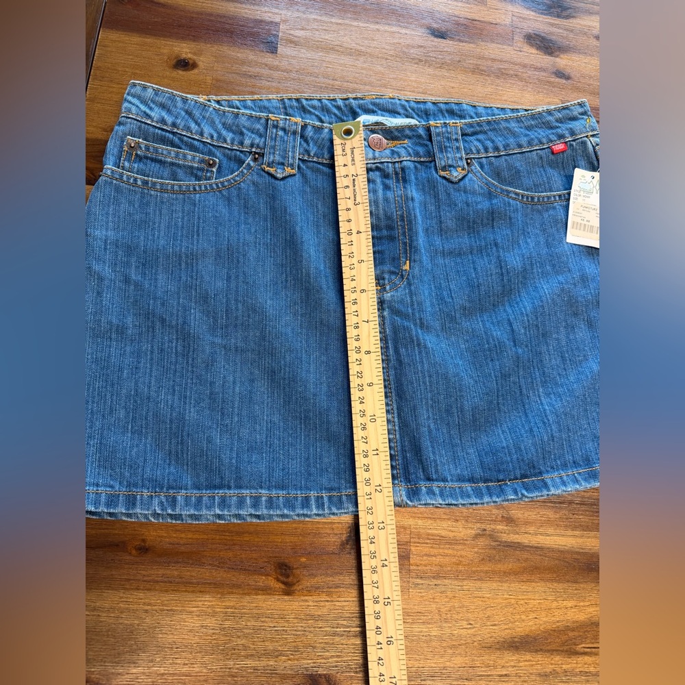 Paul Frank vintage dead stock Denim Mini Skirt Union Jack Pocket Embroidery 11 - Picture 5 of 10